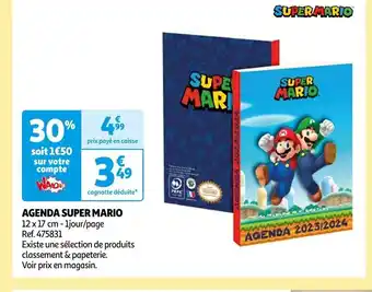 Auchan AGENDA SUPER MARIO offre