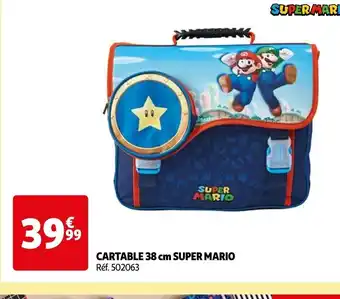 Auchan CARTABLE 38 cm SUPER MARIO Réf. 502063 offre