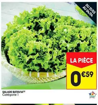 Leader Price Salade Batavia offre