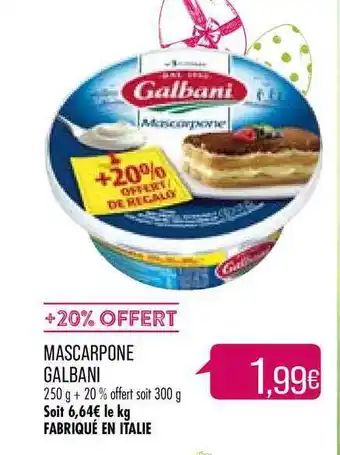 Match Mascarpone Galbani offre