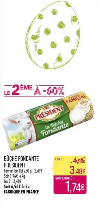 Match Bûche Fondante Président offre