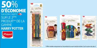 Auchan Maped 50% d’économie sur votre compte waaoh! sur le 2ème produit de la gamme harry potter offre