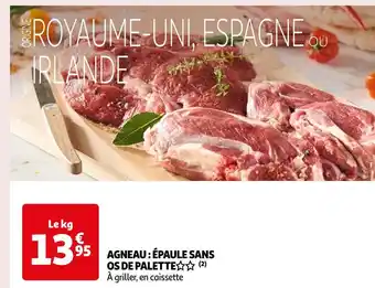 Auchan Supermarché Agneau : épaule sans os de palette offre