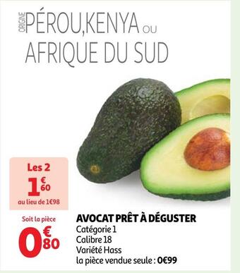 Auchan Avocat prêt à déguster offre