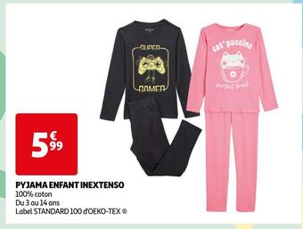 Auchan Inextenso pyjama enfant offre