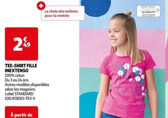 Auchan Inextenso tee-shirt fille offre