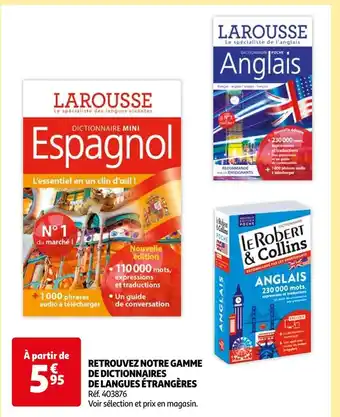 Auchan Larousse retrouvez notre gamme de dictionnaires de langues étrangères offre