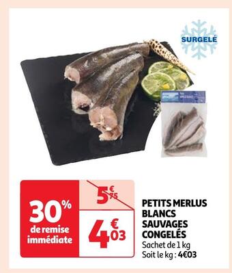 Auchan Petits merlus blancs sauvages congelés offre