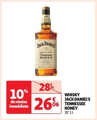 Auchan Jack daniel's whisky tennessee honey offre