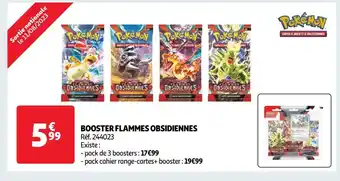 Auchan Pokémon booster flammes obsidiennes offre