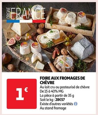 Auchan Foire aux fromages de chèvre offre