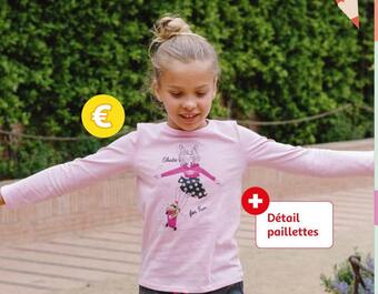 Auchan Inextenso tee-shirt fille offre