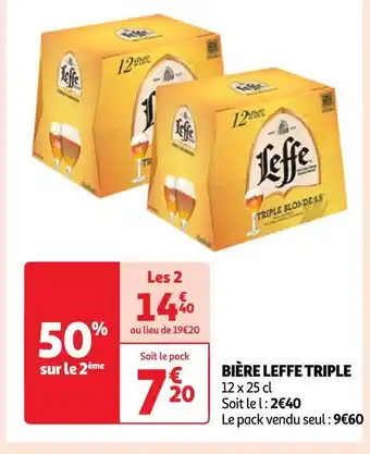 Auchan Leffe bière triple offre