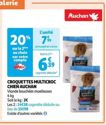 Auchan Auchan croquettes multicroc chien offre