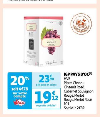 Auchan Pierre chanau igp pays d'oc offre