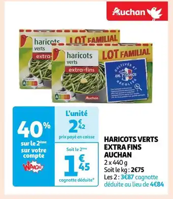Auchan Auchan haricots verts extra fins offre