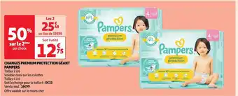 Auchan Pampers changes premium protection géant offre