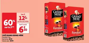 Auchan Grand-mère café grains offre