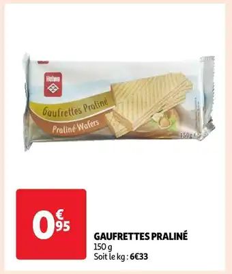 Auchan Helwa gaufrettes praliné offre