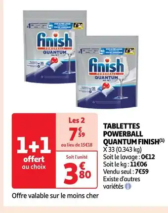 Auchan Finish tablettes powerball quantum (1) offre