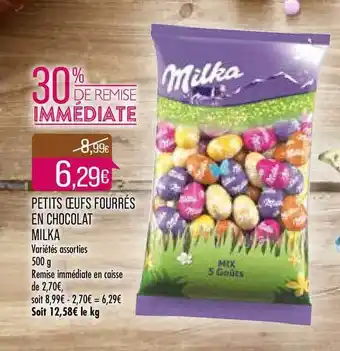 Match Petits Oeufs Fourrés En Chocolat Milka offre