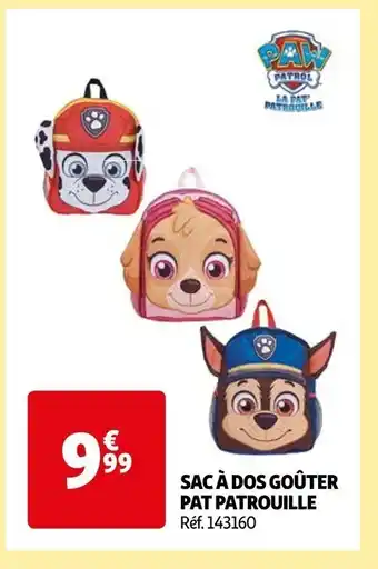 Auchan SAC À DOS GOÛTER PAT PATROUILLE offre