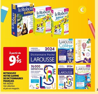 Auchan RETROUVEZ NOTRE GAMME DE DICTIONNAIRES FRANCAIS offre