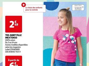 Auchan TEE-SHIRT FILLE INEXTENSO offre
