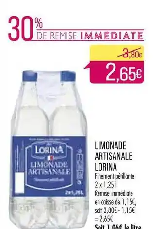 Match Limonade Artisanale Lorina offre