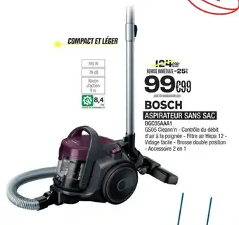 Blanc Brun BOSCH ASPIRATEUR SANS SAC offre