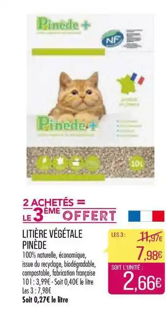 Match Litière Végétale Pinède offre