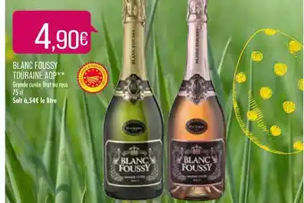 Match Blanc Foussy Touraine Aop Grande Cuvée Brut Ou Rosé offre