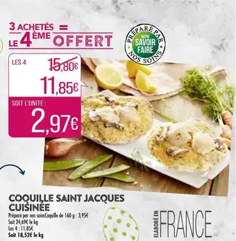 Match Coquille Saint Jacques Cuisinée offre