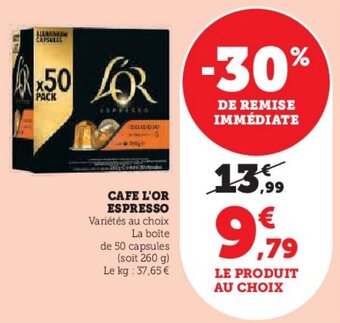 Hyper U CAFE L'OR ESPRESSO offre