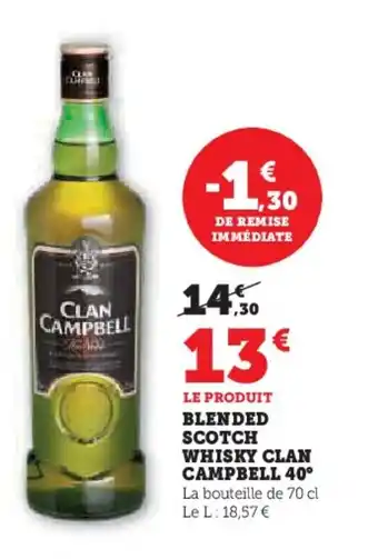 BLENDED SCOTCH WHISKY CLAN CAMPBELL 40°