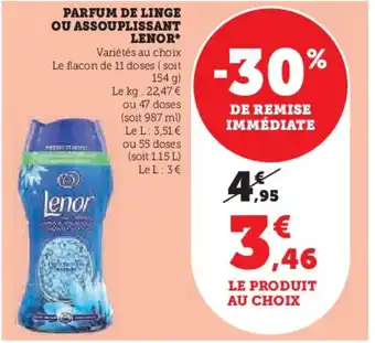 PARFUM DE LINGE OU ASSOUPLISSANT