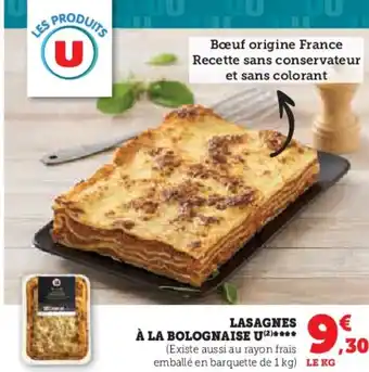 U Express LASAGNES À LA BOLOGNAISE U(²)**** offre