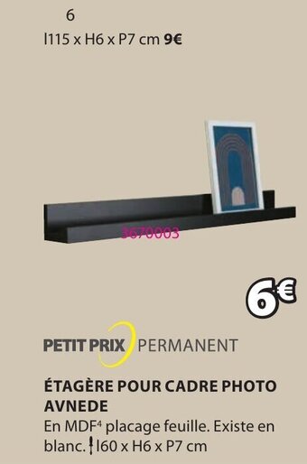 JYSK ÉTAGÈRE POUR CADRE PHOTO AVNEDE offre
