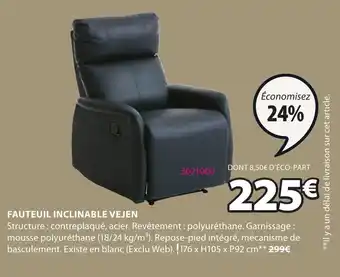 JYSK FAUTEUIL INCLINABLE VEJEN offre