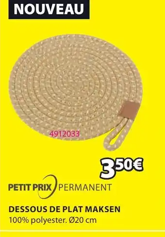 DESSOUS DE PLAT MAKSEN 100% polyester. Ă20 cm