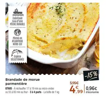 Brandade dec morue parmentiére
