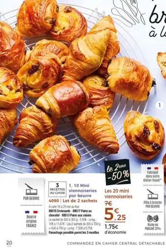 Les 20 mini viennoiseries