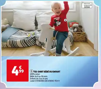 Auchan TEE-SHIRT BÉBÉ OU ENFANT offre