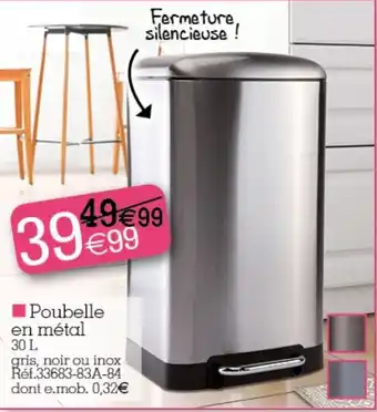 Kandy Poubelle en métal offre