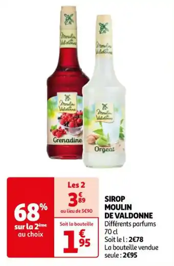 Auchan SIROP MOULIN DE VALDONNE offre