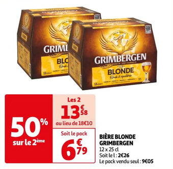 Auchan BIÈRE BLONDE GRIMBERGEN offre