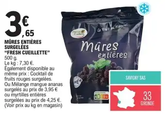 MÛRES ENTIÈRES SURGELÉES "FRESH CUEILLETTE"