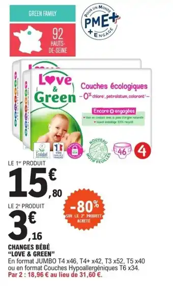 CHANGES BÉBÉ "LOVE & GREEN"