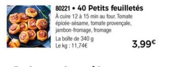 Thiriet 40 Petits feuilletés offre