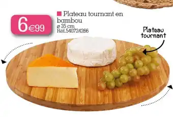 Kandy Plateau tournant en bambou offre
